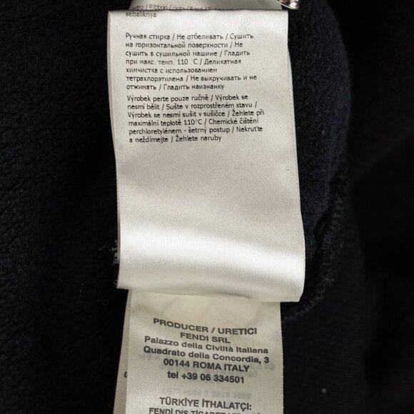 Fendi Black Taped FF Motif Hooded Sweatshirt - Picture 13 of 15